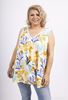 Picture of CURVY GIRL SUMMER V NECK SLEEVELESS TOP WITH LACE NECKLINE.